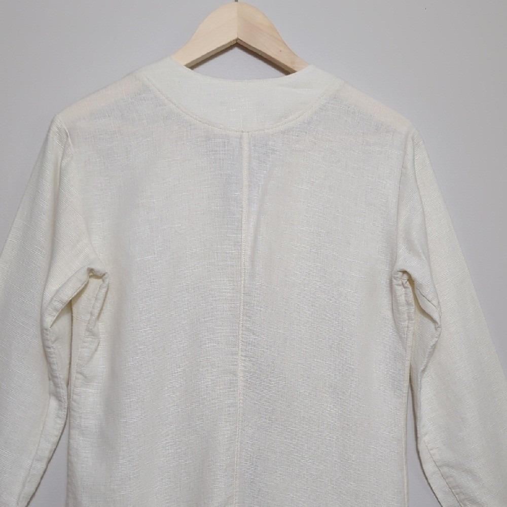 Patagonia Hempress Tunic Top Blouse Hemp Off‎ White Women's 8 Lightweight Sheer - Picture 15 of 15